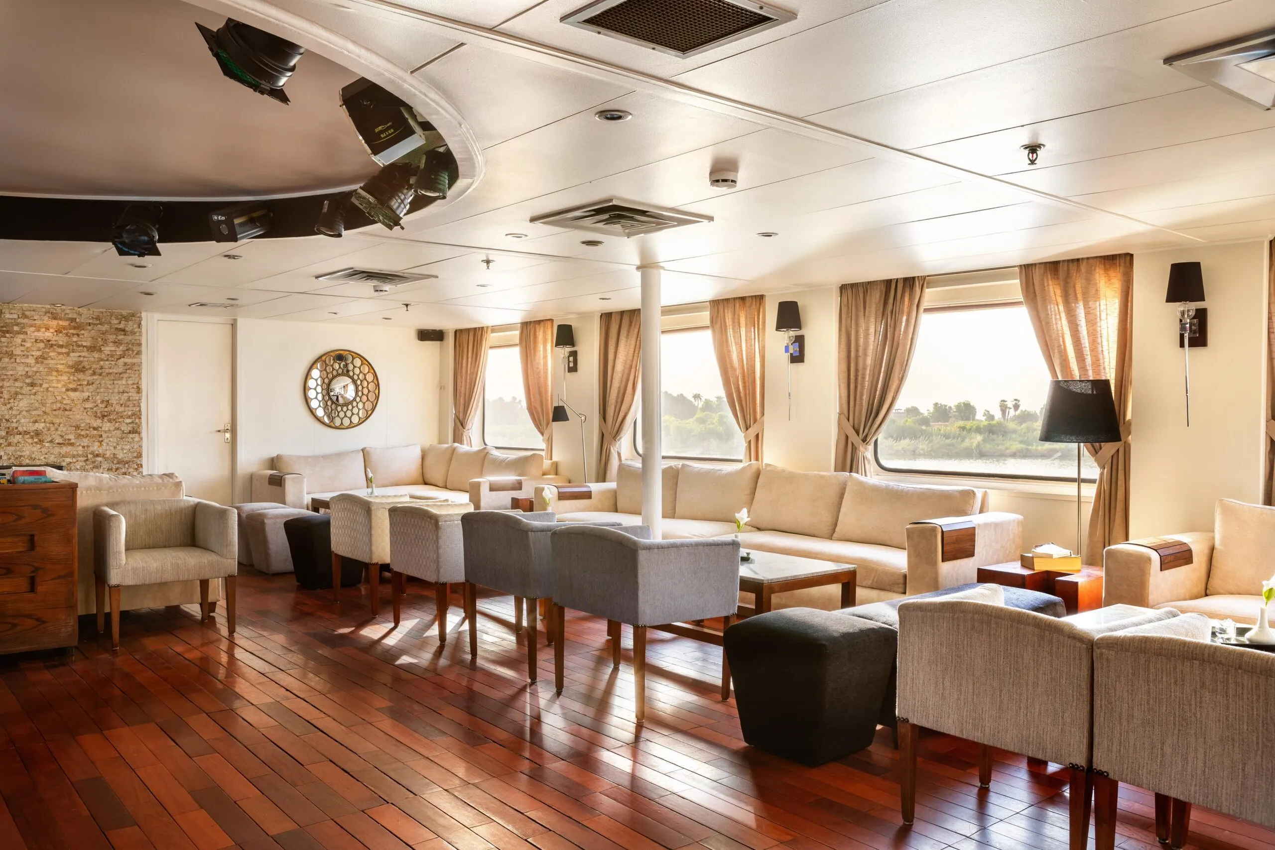 Lounge aboard the Alexander The Great Nile Cruise Nile cruise